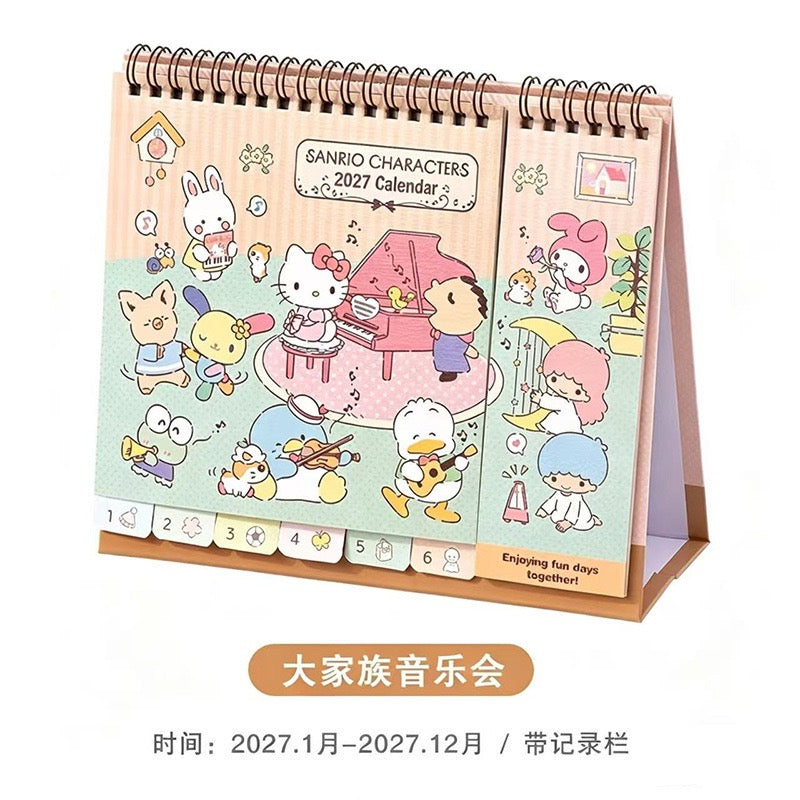 Sanrio Characters 2027 Desk Calendar – Cute Spiral Calendar